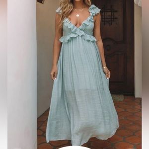 Vici Collection Ruffled Maxi Dress